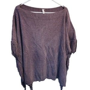 LLove Pullover Purple Sweater Poncho. Size Small Medium.